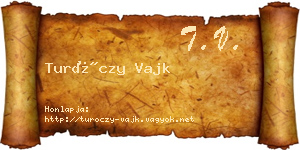 Turóczy Vajk névjegykártya