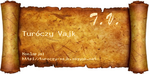 Turóczy Vajk névjegykártya